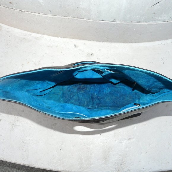 Vintage KATE SPADE black leather tote / handbag - Picture 6 of 9